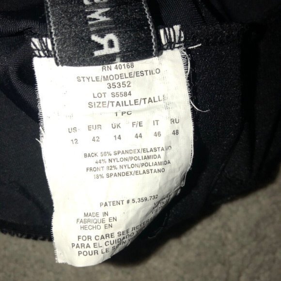 Trimshaper One Piece Swimsuit Size 12‎ Black - Picture 8 of 11